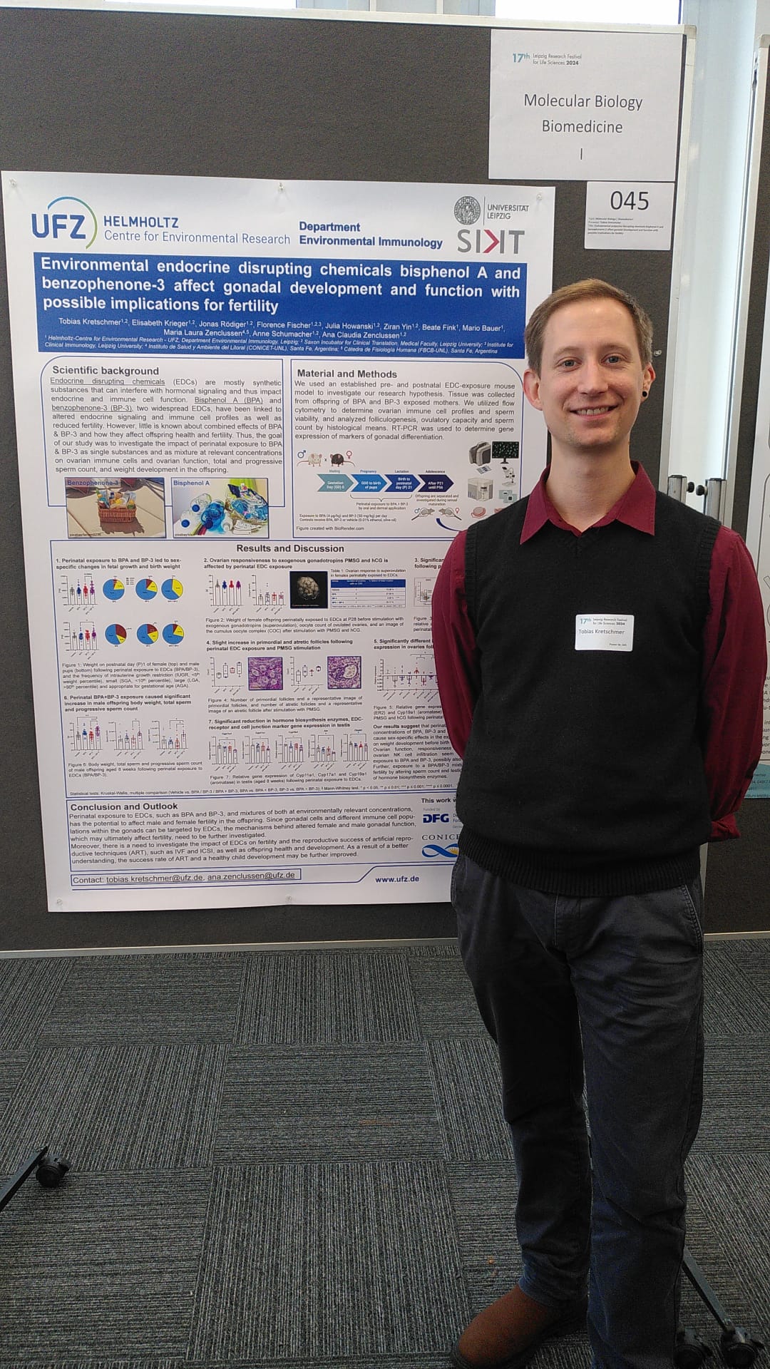 Dr. Tobias Kretschmer at the Research Festival for Life Sciences.