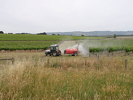 Application of pesticides