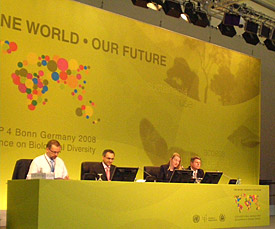 COP 9 Konferenz in Bonn, 2008, Podium