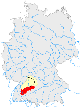 Grafik: Flussgebiete in Deutschland mit dem Beipsiel Neckar