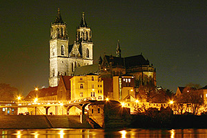 Elbe mit Magdeburger Dom. Foto: Prinz Wilbert. Quelle: Wikimedia Commons