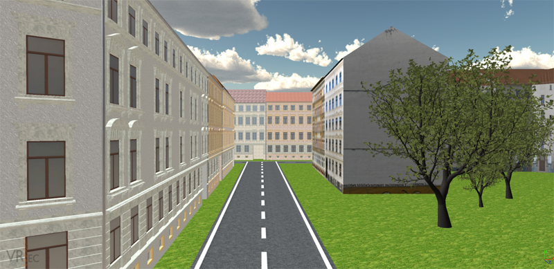 Visualization of one street.