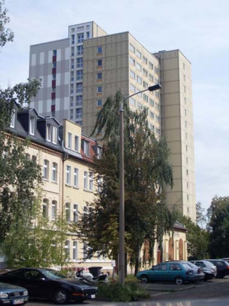 Mixture of different housing types in Leipzig