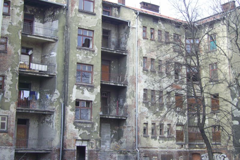Dilapidated inner city housing