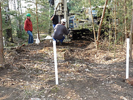 Grundwasseruntersuchungen auf einen Standort mit Rüstungslatlasten