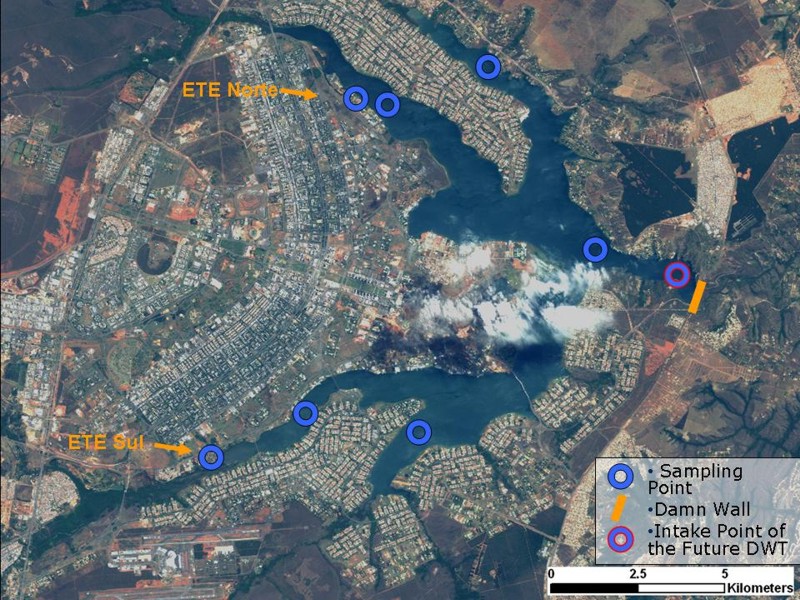 Map of sampling points