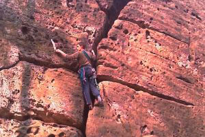 Climber on rock. Photo: UFZ