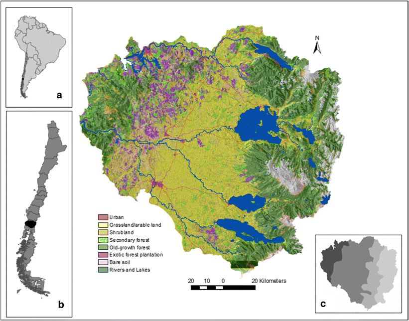 Study area location in South America