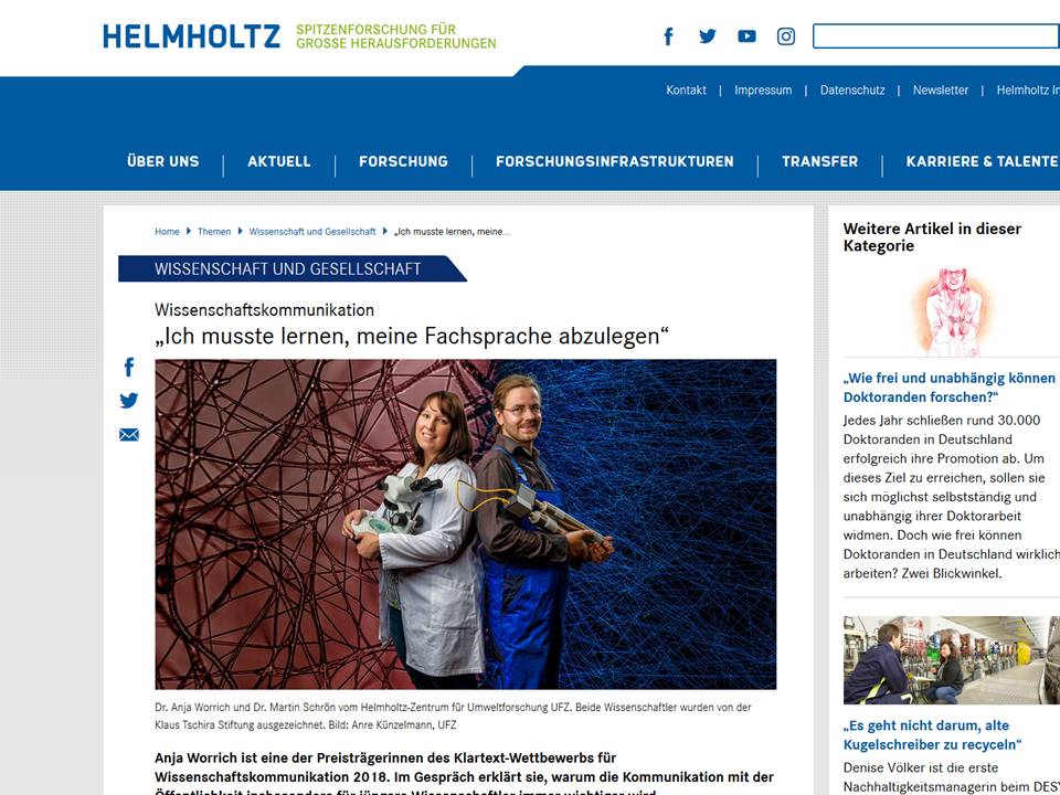 Interview zum KlarTEXT-Preis Interview zum KlarTEXT-Preis