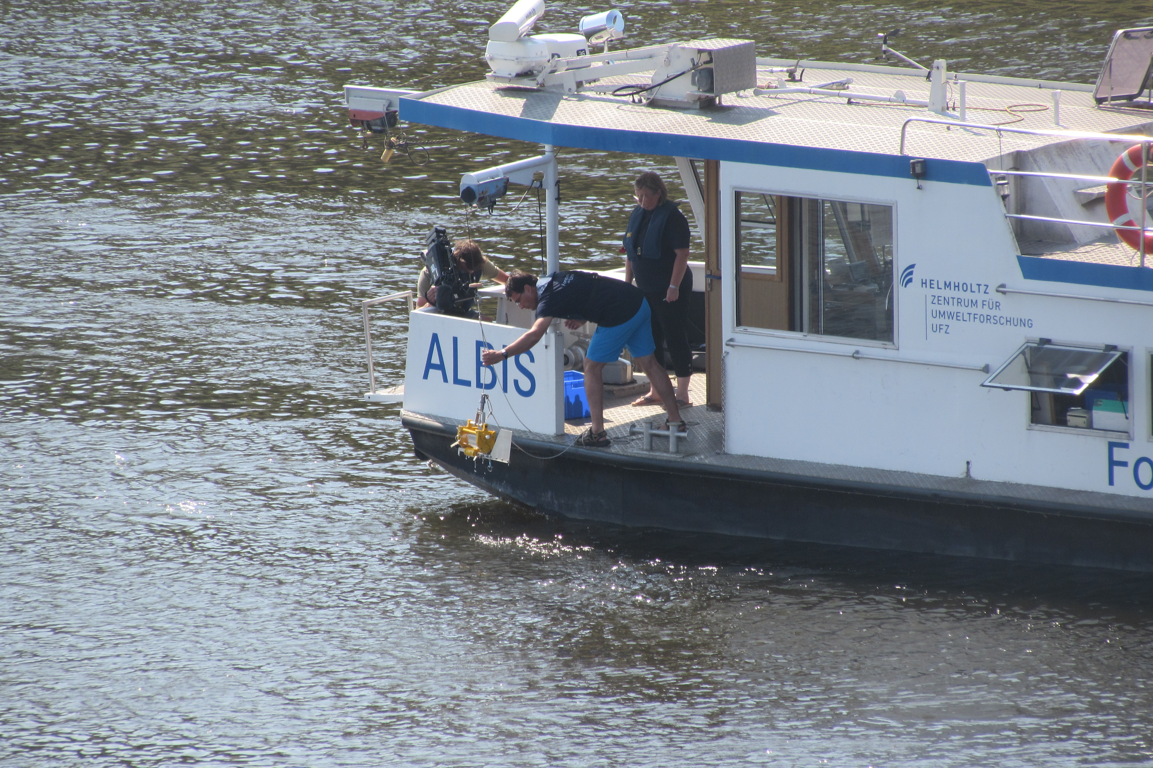 Probenahme von Wasser mit dem Horizontalschöpfer