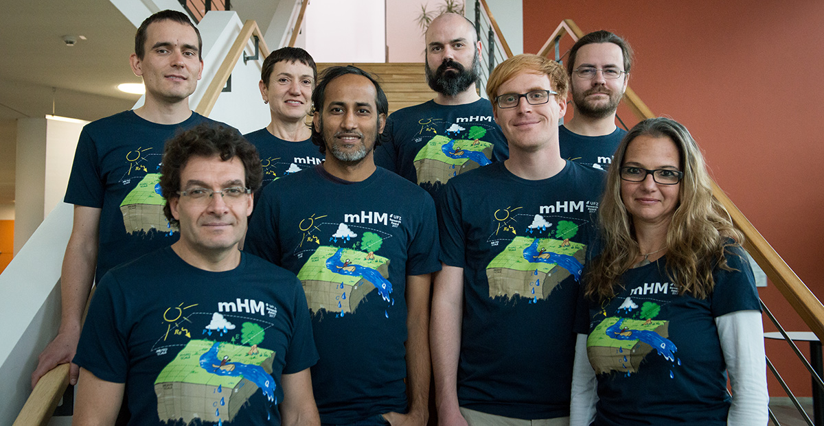 The mHM Team. Photo: Sebastian Wiedling/UFZ The mHM Team. Photo: Sebastian Wiedling/UFZ