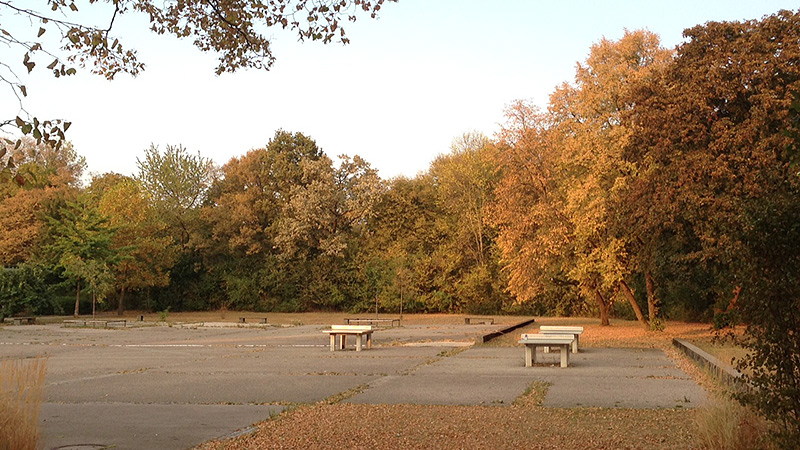 Dürre in München. Das Bild aus dem Park zeigt die verheerende großflächige Dürre in Süddeutschland im Sommer 2015.
Foto: Boris Starke, August 2015.