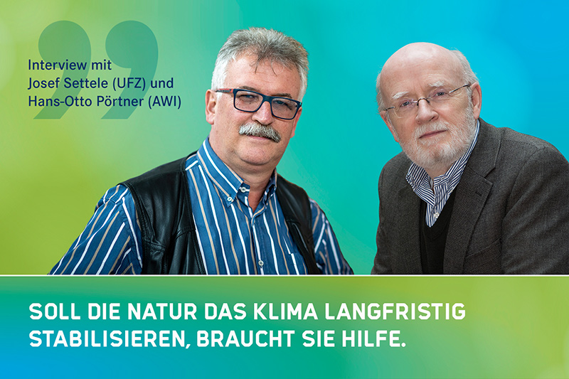 Prof. Hans-Otto Pörtner (AWI) und Prof. Josef Settele (UFZ). Quelle: Susan Walter, UFZ