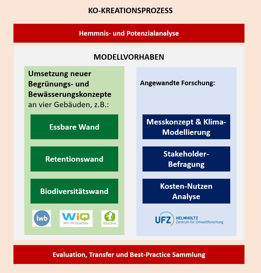 Schema: Ko-Kreationsprozess der am Projekt Beteiligten