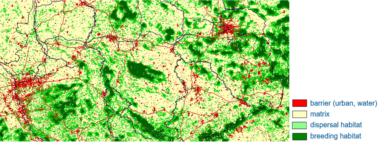 Lynx habitat map example