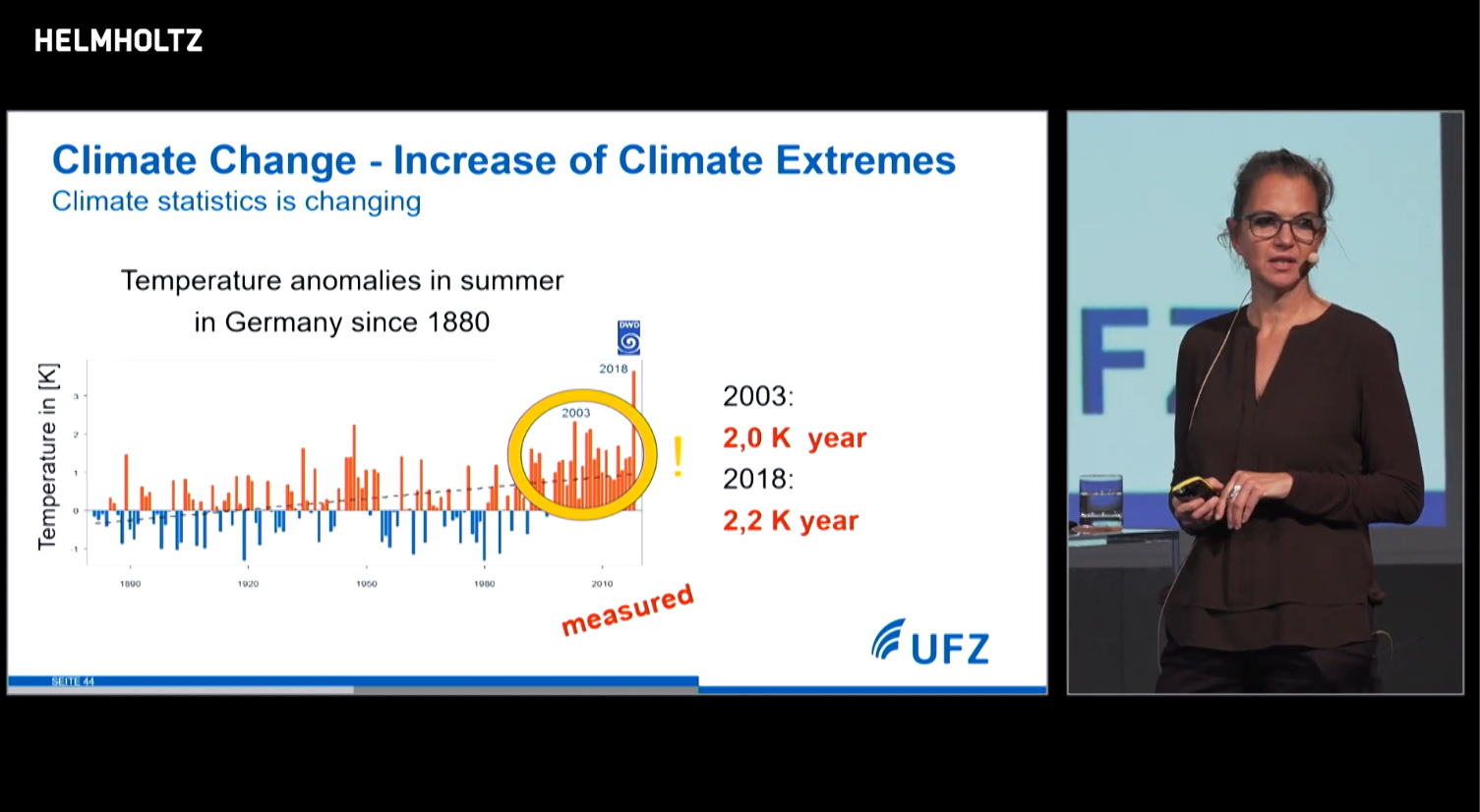 Climate Change - Increase of Climate Extremes. Source: Helmholtz Gemeinschaft / youtube