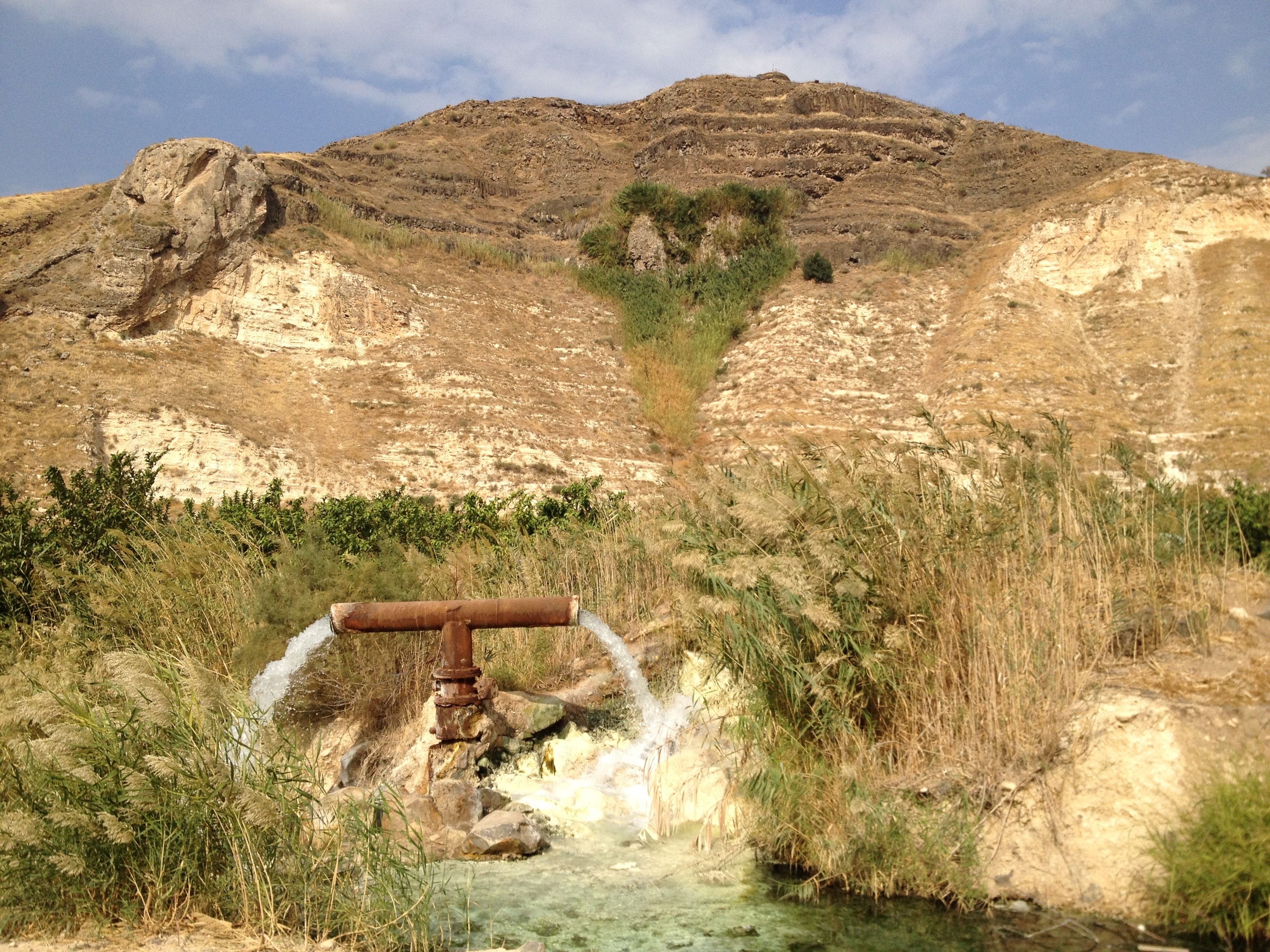 Hot Artesian Well in the Yarmouk Gorge, Jordan