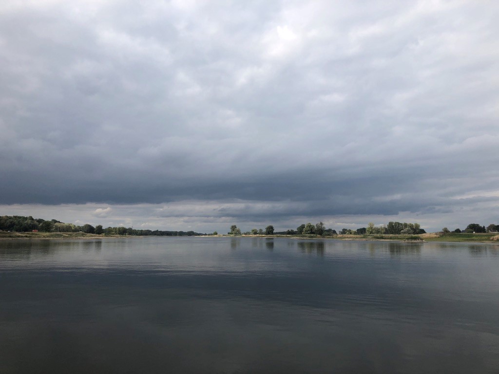 River Elbe close to Havelberg at low water during drought summer 2018. (Photo: C. Siebert, UFZ)