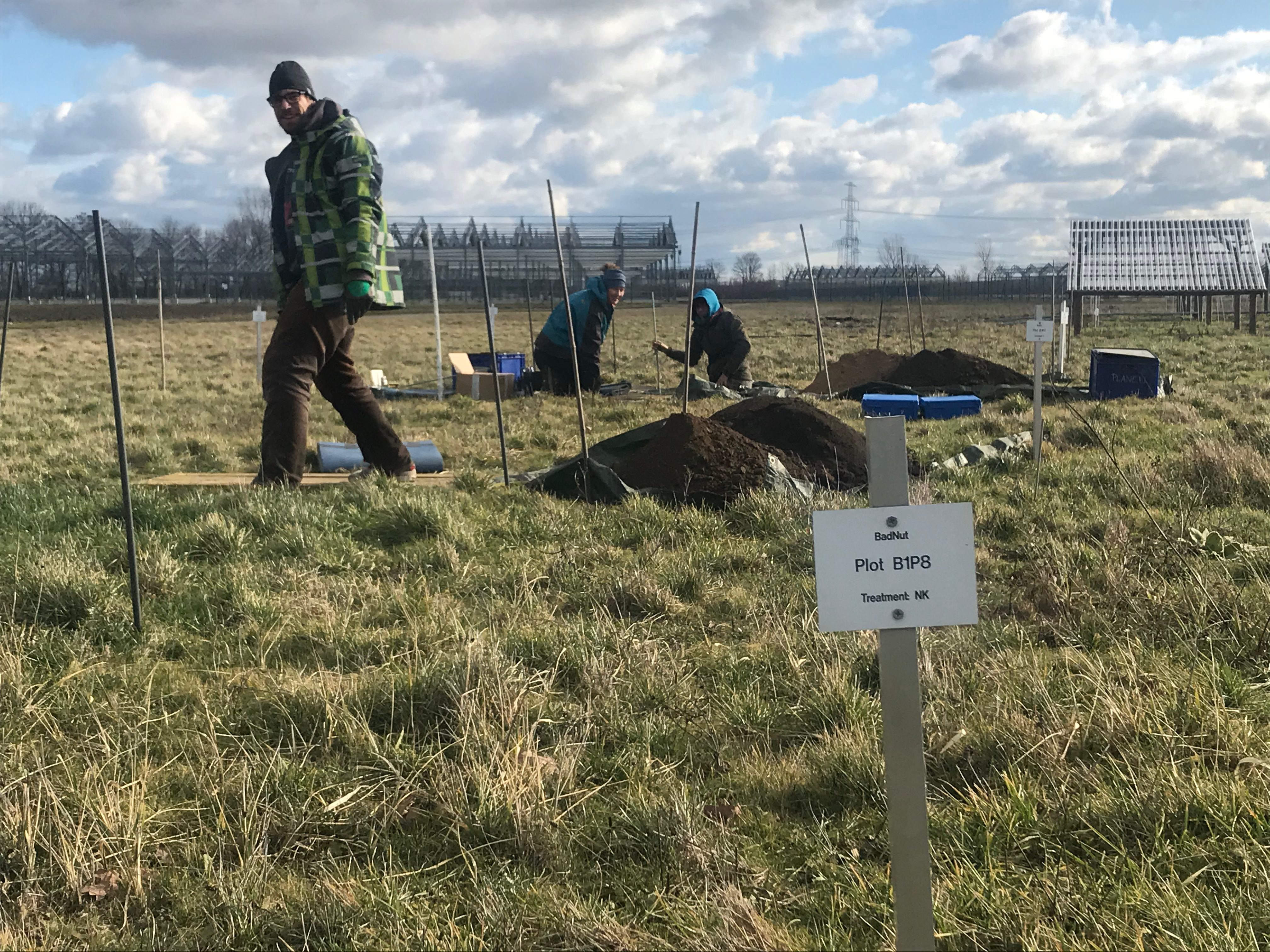 Installation day NetNet Plots located near the GCEF.