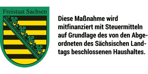 Freistaat Sachsen mit Text