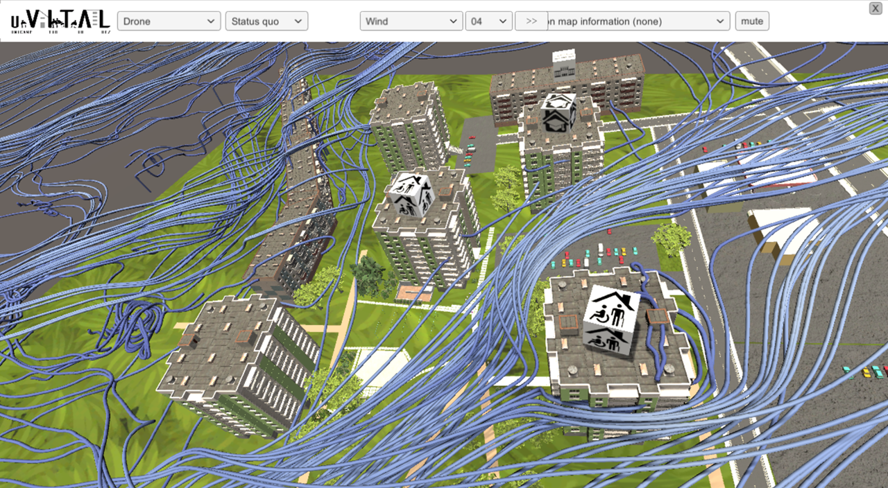Micrometeorological simulation (air flow) Micrometeorological simulation (air flow)