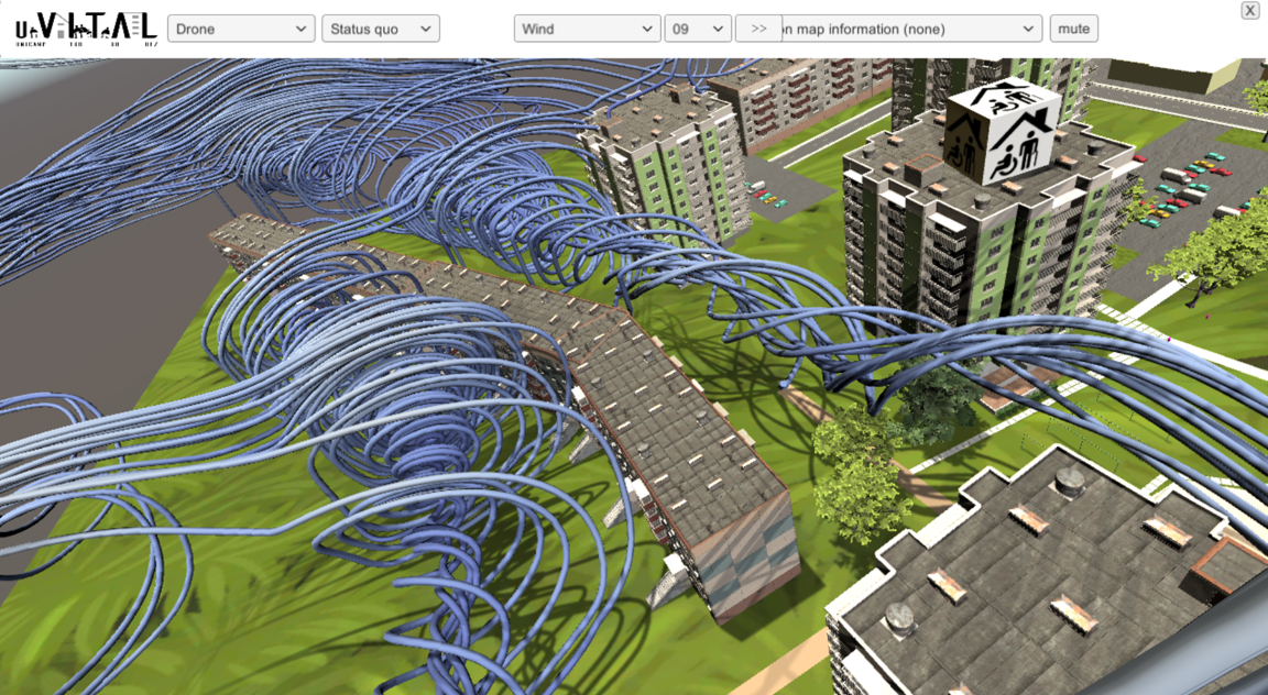Micrometeorological simulation (air flow) Micrometeorological simulation (air flow)