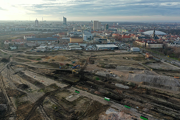 Unter dem Namen Leipzig 416 soll hier das größte innerstädtische Stadtquartier Leipzigs entstehen. Foto: InOneMedia