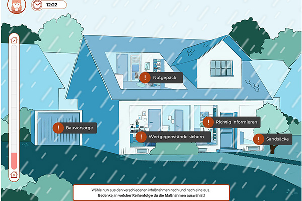 Grafik: Schutz vor Starkregen und Tipps. Bild: UFZ