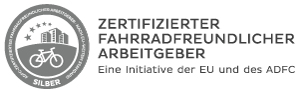 Zertifikat Fahrradfreundlicher Arbeitgeber silber