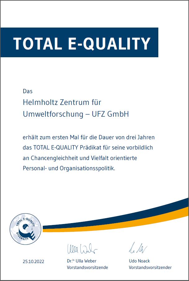 Urkunde Total E-Quality