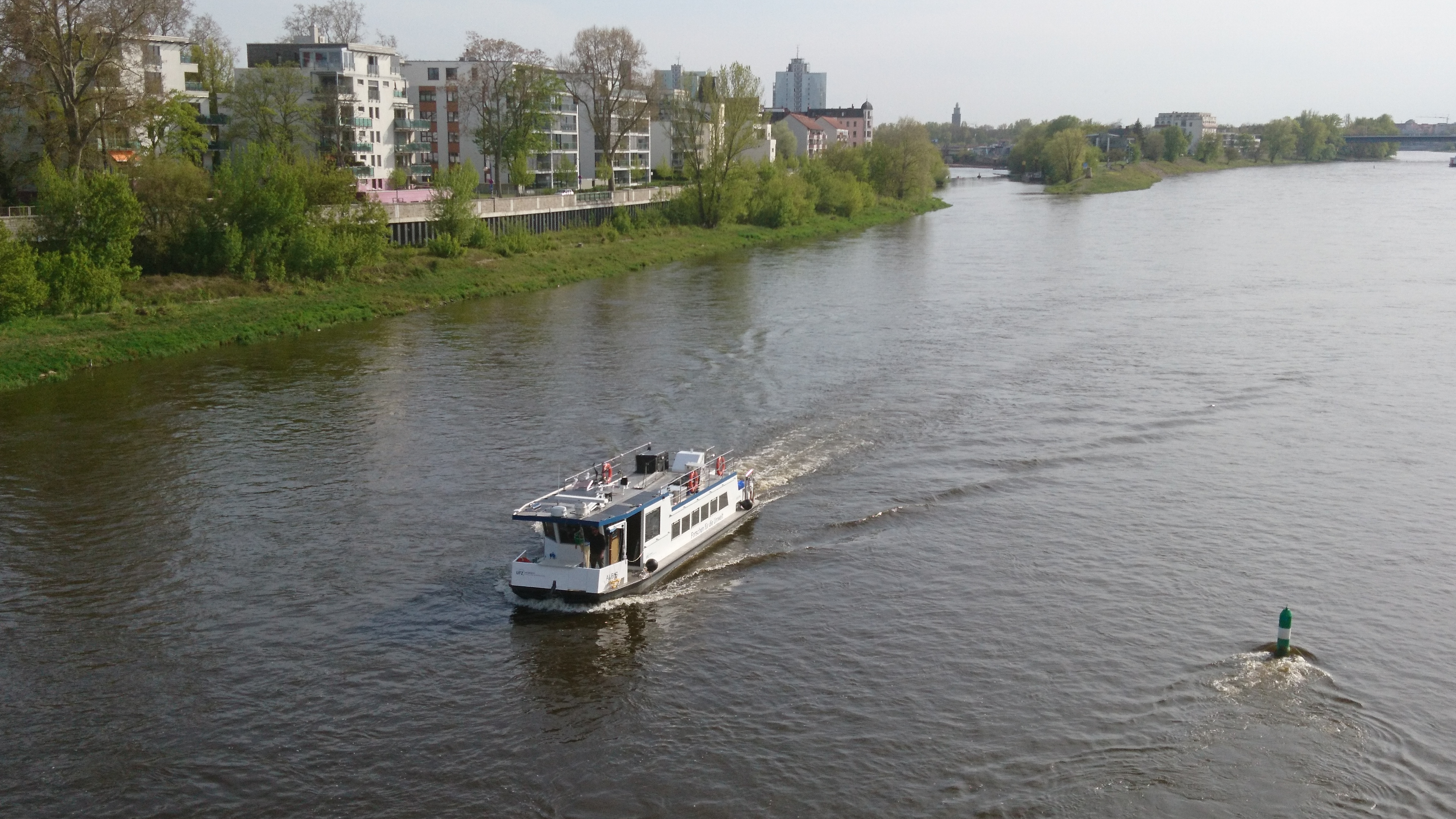 Research ship Albis. Photo: Normert Kamjunke/UFZ