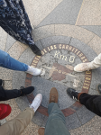 The AG_BPV group steps on the km 0 at Madrid