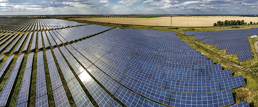 Luftbild vom Solarpark bei Delitzsch vom Betreiber Enerparc AG. Foto: André Künzelmann/UFZ