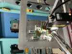 Samples exposed to X-ray beam and the detector