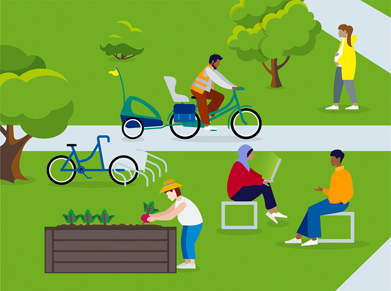 Ausschnitt Illustration Work-Life-Balance