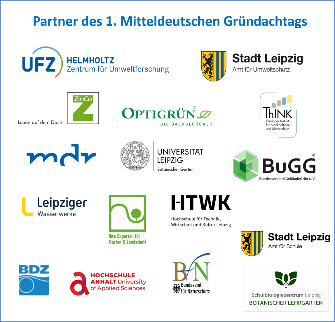Partner des 1. Mitteldeutschen Gründachtags Partner des 1. Mitteldeutschen Gründachtags
