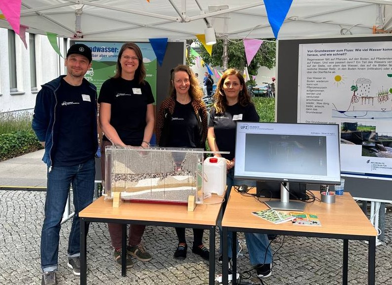 Team HDG with their groundwater model.