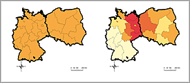 Landunutzungsänderung Vergleich Deutschland - Polen Grafik: Landunutzungsänderung Vergleich Deutschland - Polen