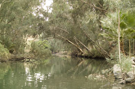 Der Jordanfluss vor der Wasserentnahme.