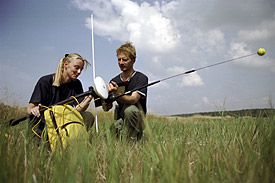 GPS-Messung in den Elbauen