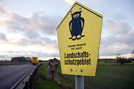 Schild Landschaftsschutzgebiet am Leipziger Auwald