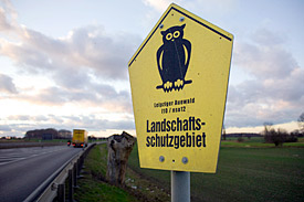Schild Landschaftsschutzgebiet am Leipziger Auwald Schild Landschaftsschutzgebiet am Leipziger Auwald
