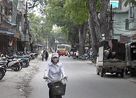 Straßenszene in Hanoi, Vietnam