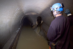Abwasserkanal unter Leipzig Abwasserkanal unter Leipzig