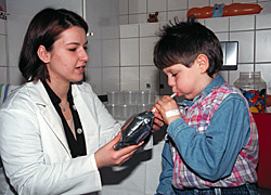 Einfacher Atemtest bei Schulkindern Einfacher Atemtest bei Schulkindern
