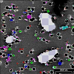 Elektronenmikroskopische Aufnahmen von Feinstaub