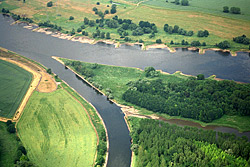 Saalemündung in die Elbe