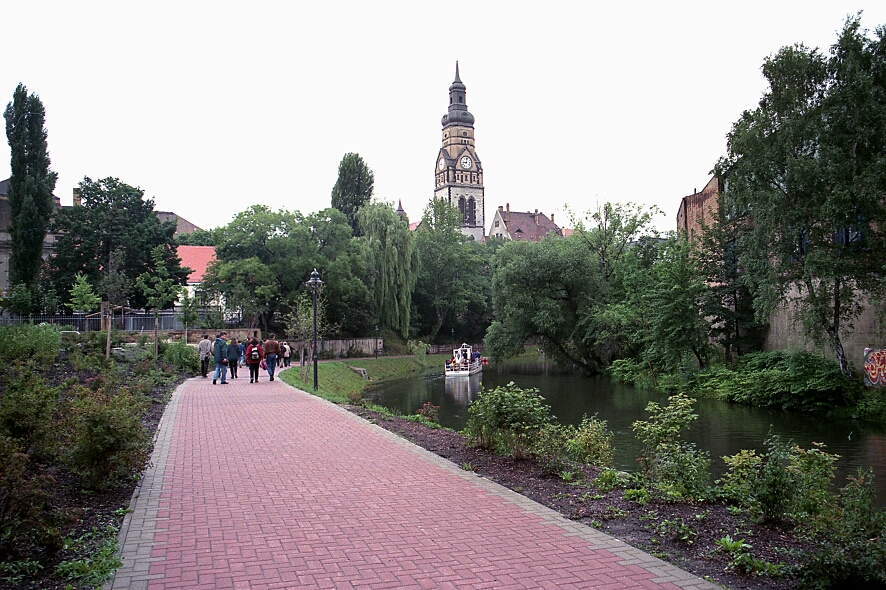 Neugestaltete Grün- und Parkflächen in Leipzig-Plagwitz