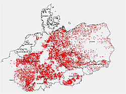 Cases of rabies in Central Europe 1989