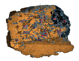 3D CT-Aufnahme der Porenstruktur eines Bodenaggregates